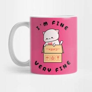 "I'm Fine. Very Fine" Funny Cats Mug